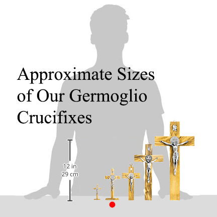 Medium, Olive Wood, St. Benedict Crucifix, 6" tall - Image 2