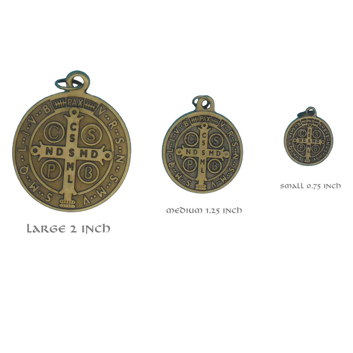 St Benedict medal Brass - Image 2
