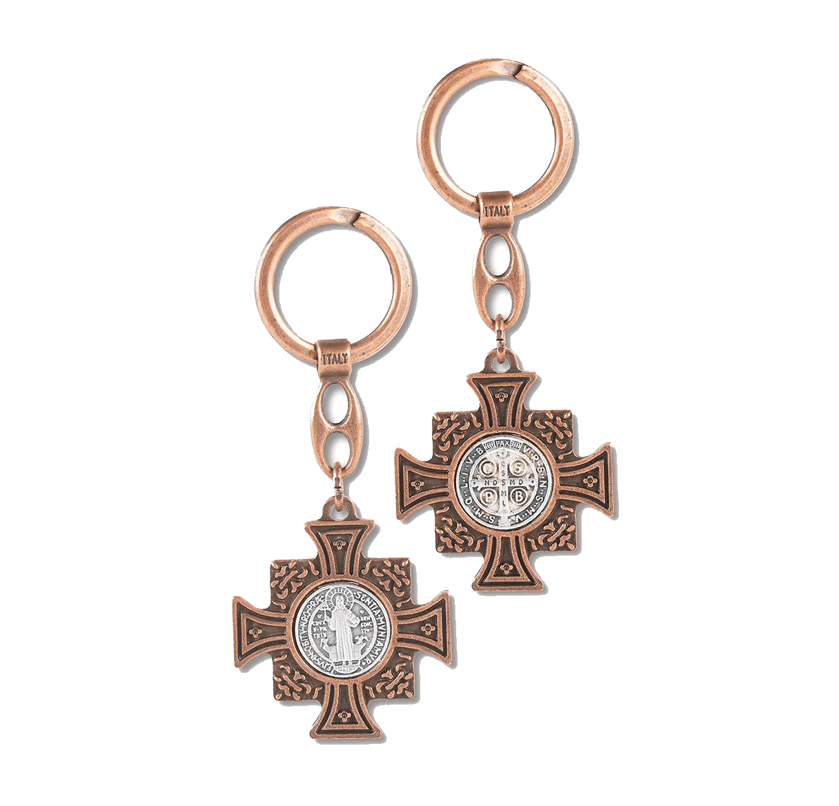 St. Benedict Copper Keychain - Image 2