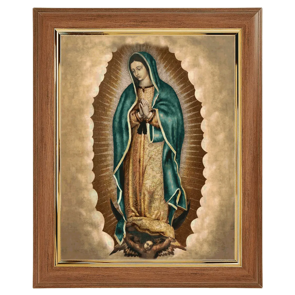 10" x 12" Our Lady of Guadalupe with ornate frame - Image 2