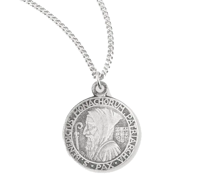 Sterling Silver Solesmes Saint Benedict Medal