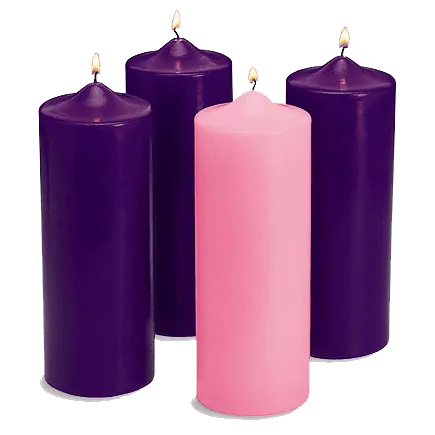 Advent Candles 3 x 8"