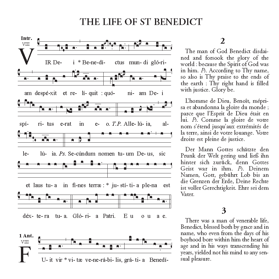 Saint Benedict - Gregorian Chant CD - Image 2