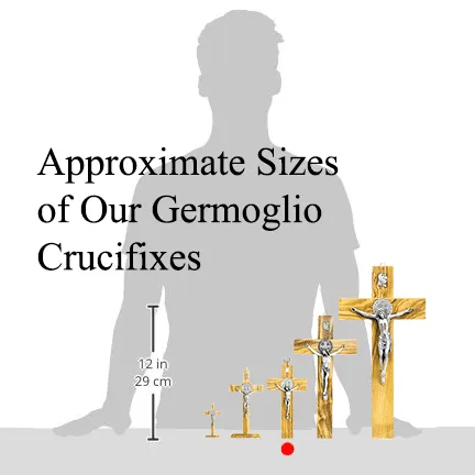 Medium, Olive Wood, St. Benedict Crucifix, 8" tall - Image 2
