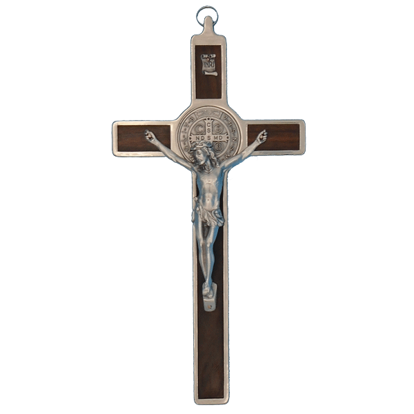 Ornate Saint Benedict Cross with Enamel and Filigree
