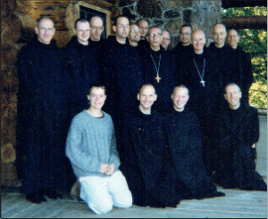 Founders and their first postulant in 1999