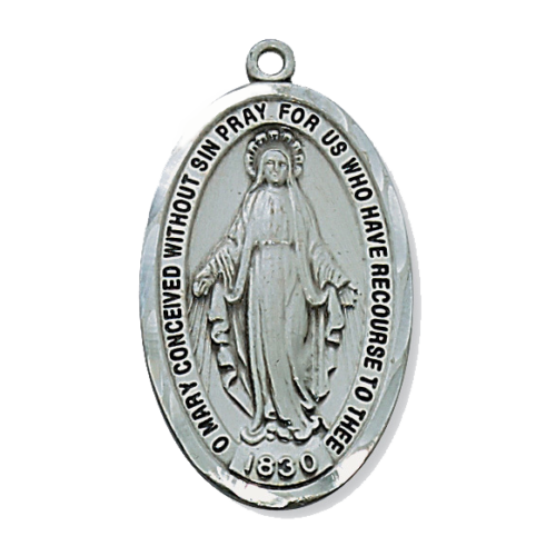 7 - St. Benedict Pewter Medal Statue - Archabbey Gifts