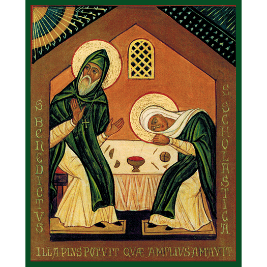 New Painted Works of St. Scholastica and St. Benedict ~ Liturgical