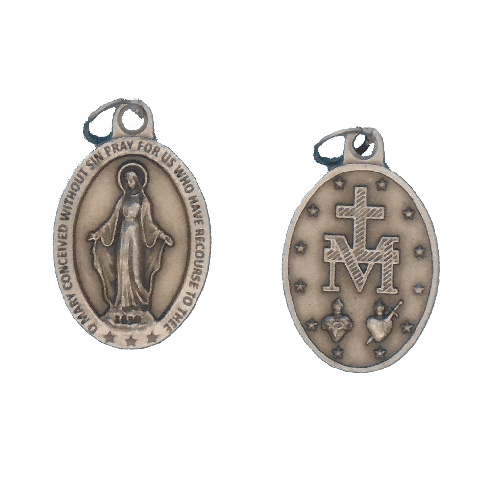 Catholic Lot of 3 Large Miraculous Medal Mary Religious Medals
